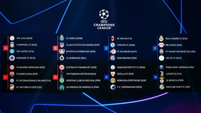 Jadwal Pertandingan Liga Champions Malam Ini